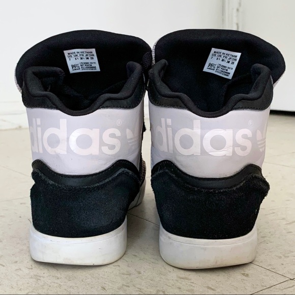 Adidas Extaball High Top Sneaker Streetwear Black Pink Purple Basketball Classic - Picture 5 of 5